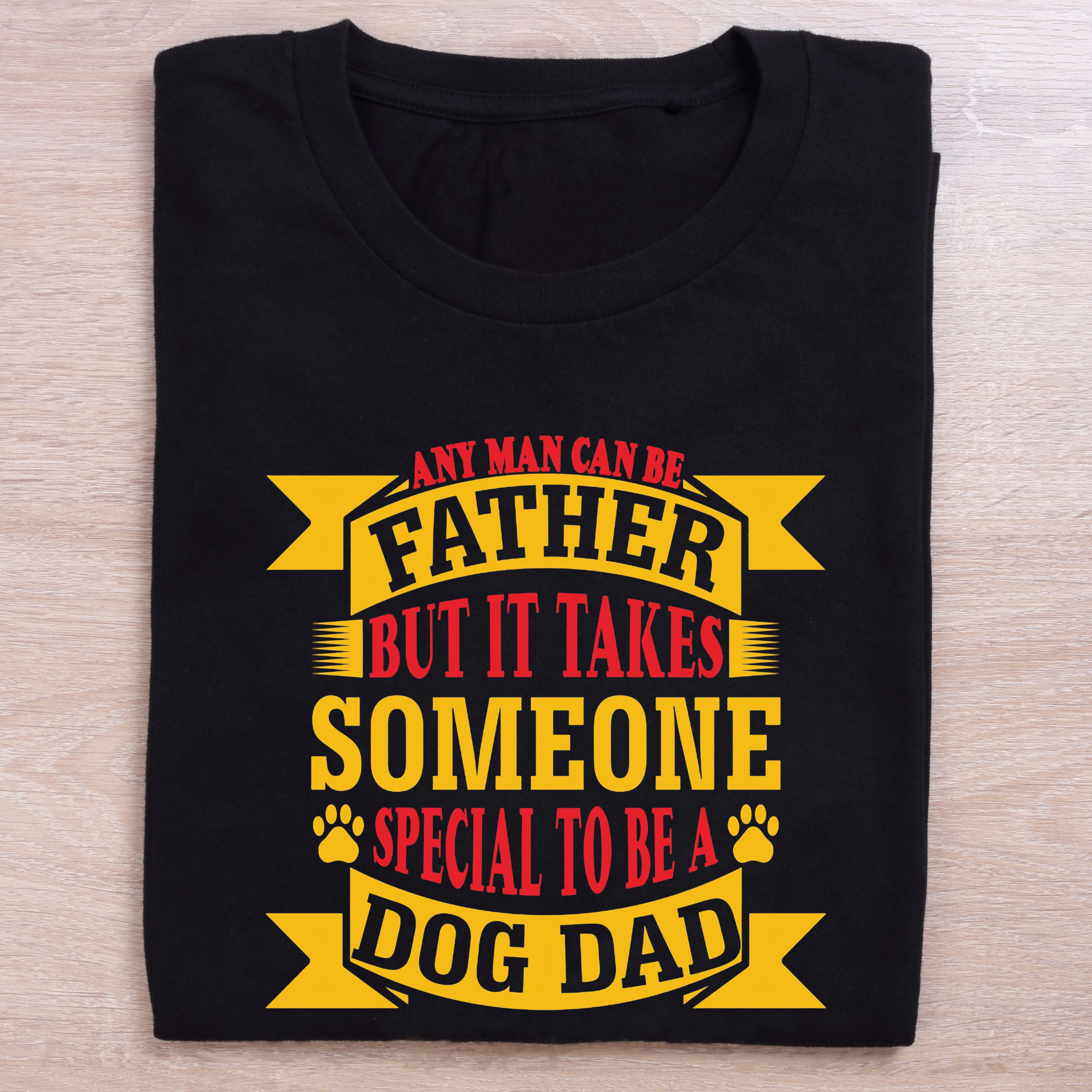 folded black dog lovers t shirt someone special dog dad