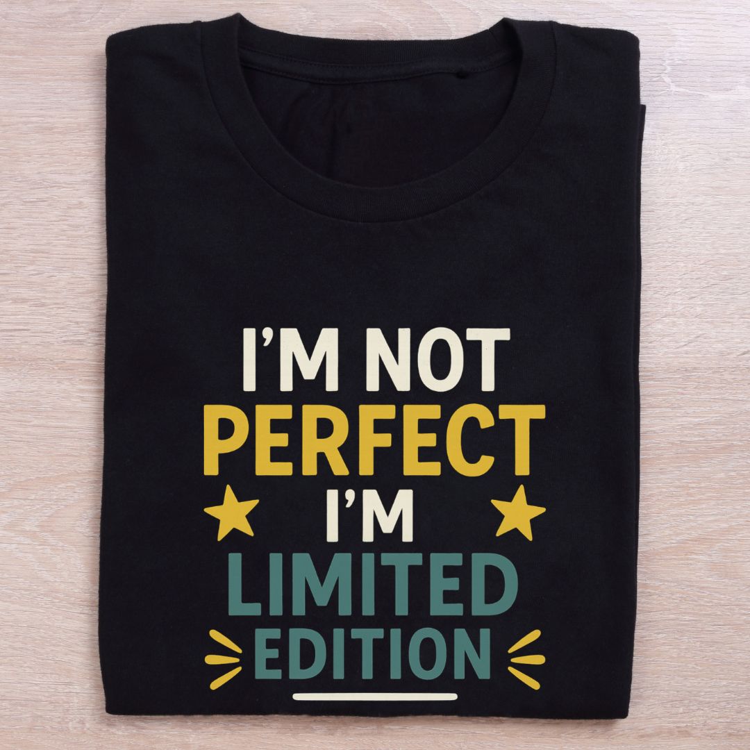 folded black quirky t shirt limited edition