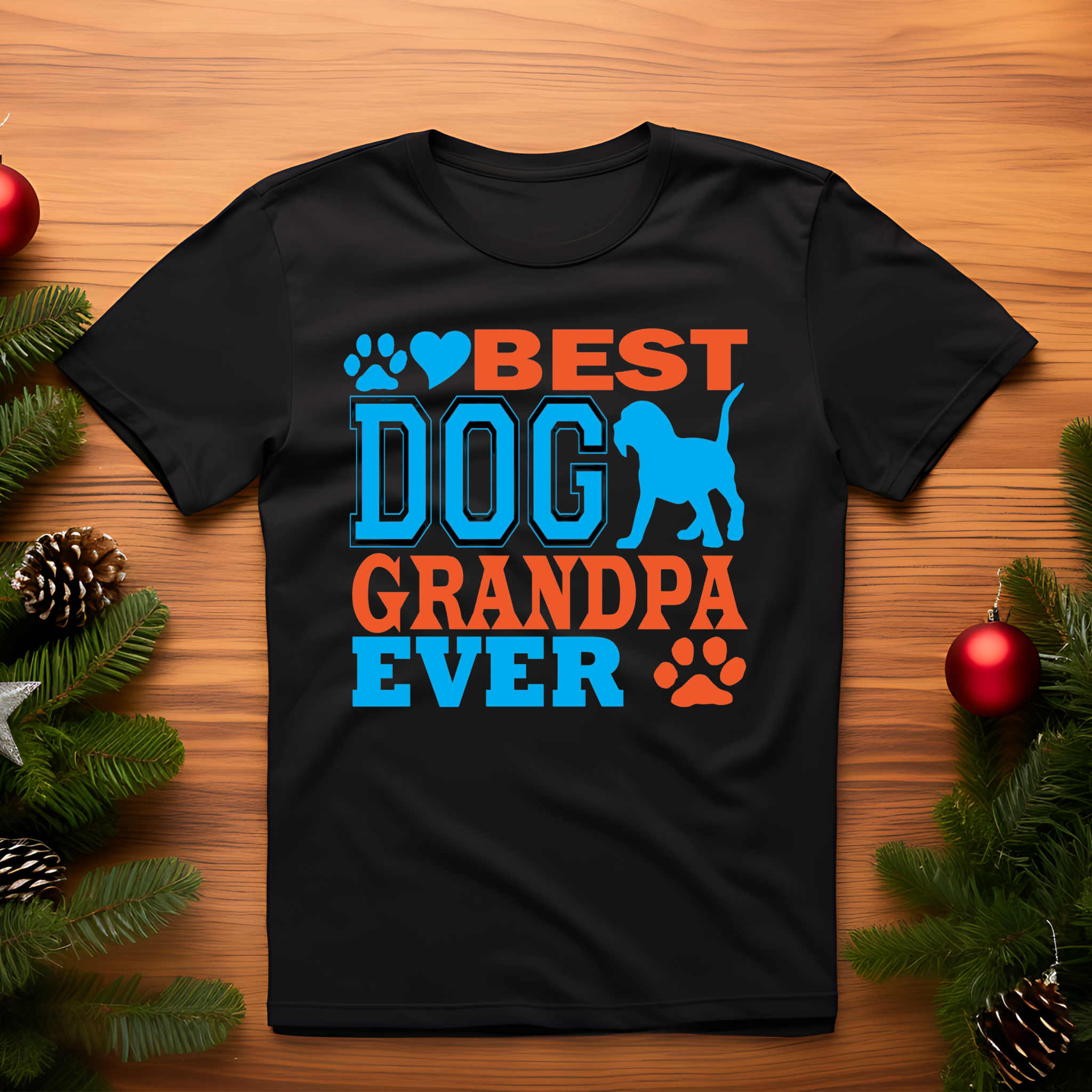 open lay black dog lovers t shirt best dog grandpa
