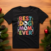open lay black dog lovers t shirt best dog mom ever