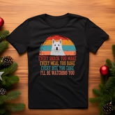 open lay black dog lovers t shirt i will be watching you