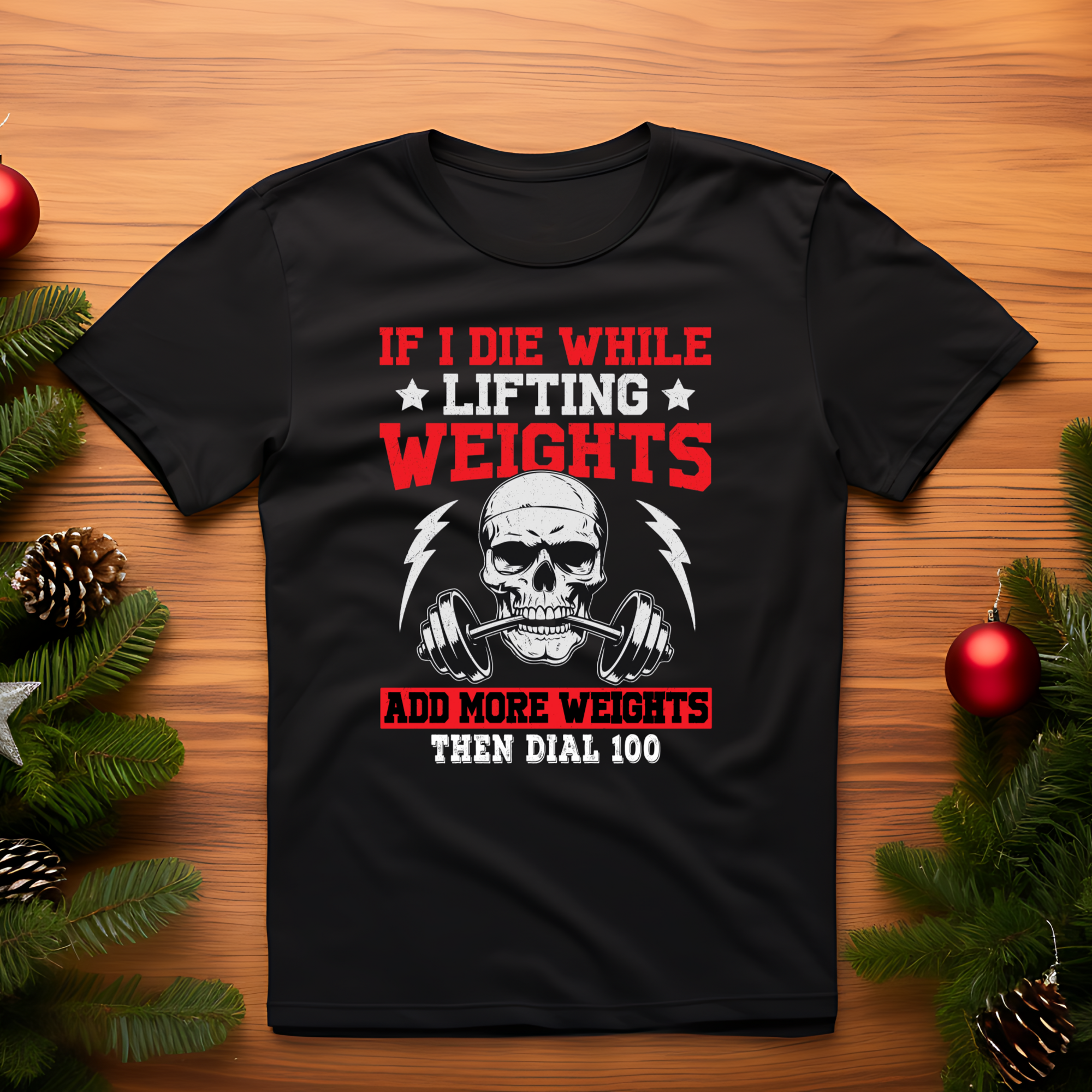 open lay black gym t shirt if i die while lifting weights