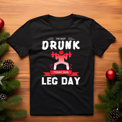 open lay black gym t shirt today was leg day