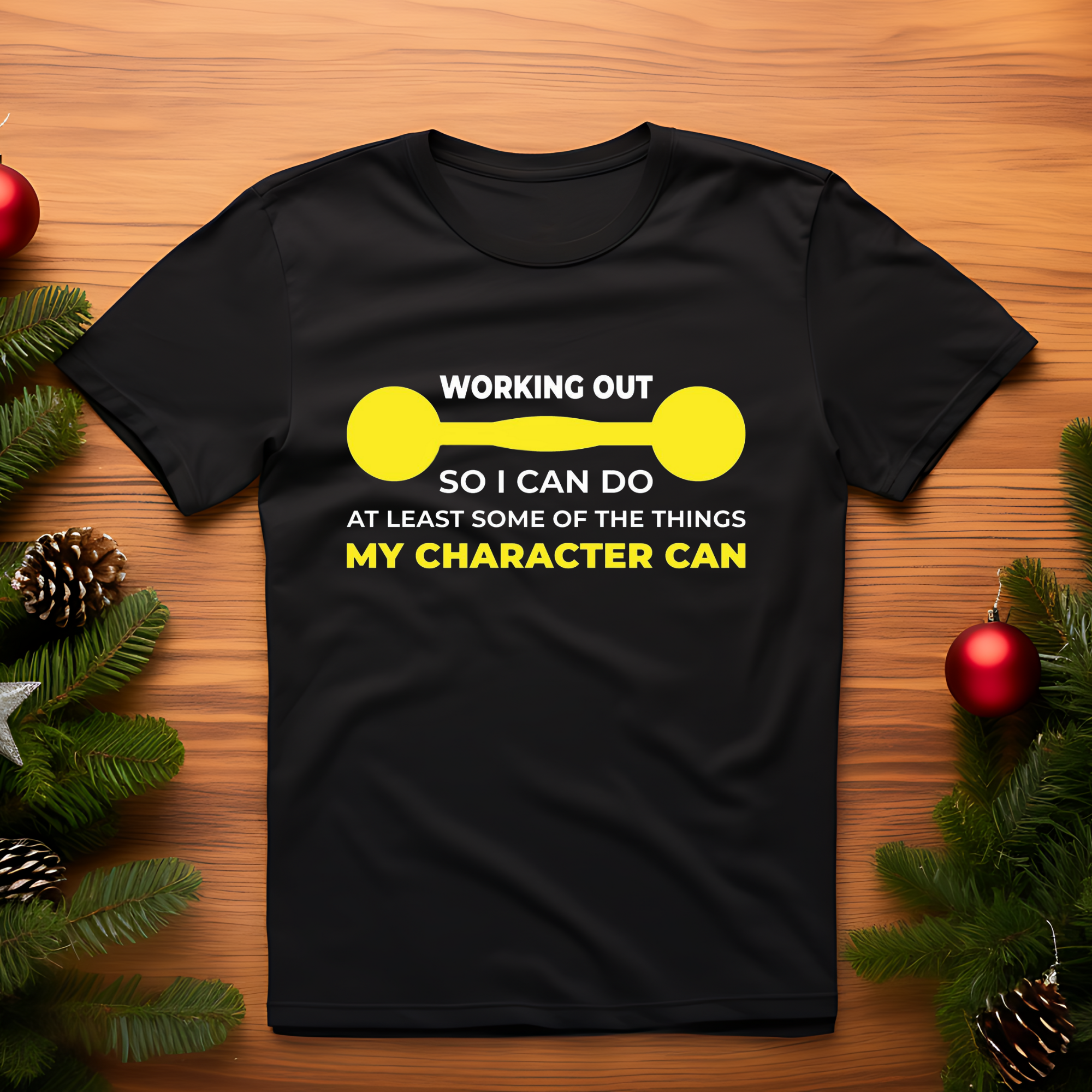 open lay black gym t shirt working out