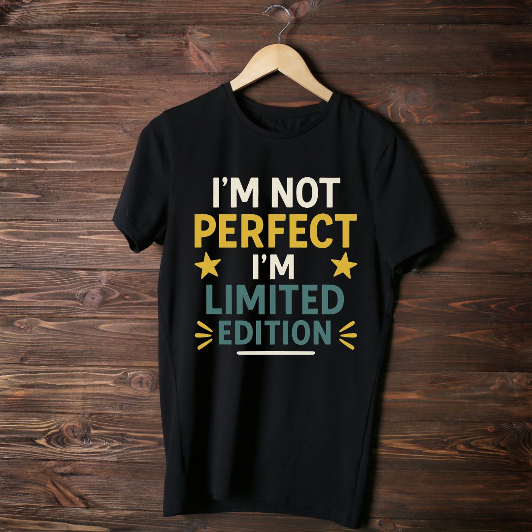 open lay black quirky t shirt limited edition