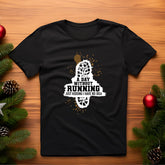 open lay black running t shirt a day without