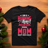 open lay black running t shirt cooler mom