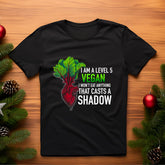 open lay black vegan t shirt level five