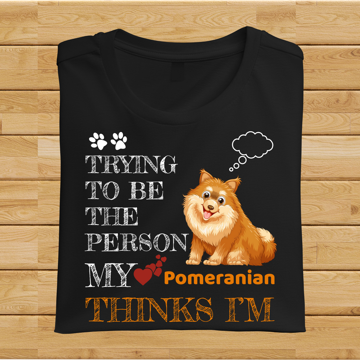 Trying to be the person my Pomeranian thinks I am