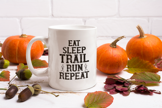 White Coffee Mug with motivational theme for Runners