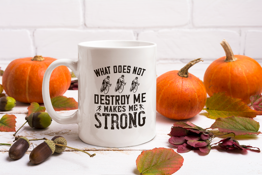 White Coffee Mug with motivational theme for Runners