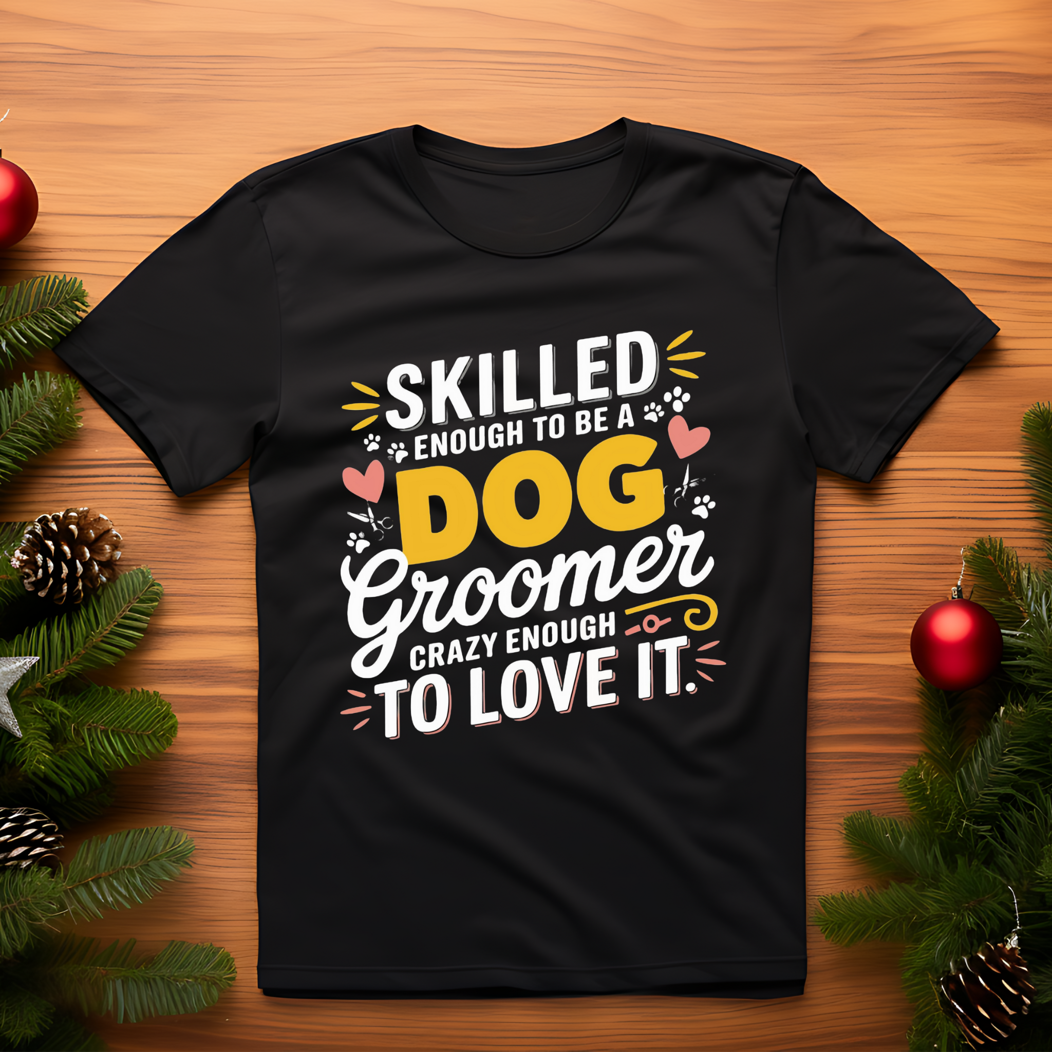 open lay black dog lovers t shirt dog groomer