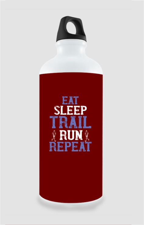 750ml Stylish Aluminum Sipper Bottle with Running Motivation Quote Design